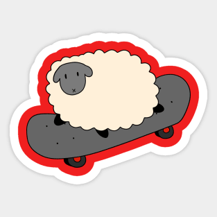 Skateboard Sheep Sticker